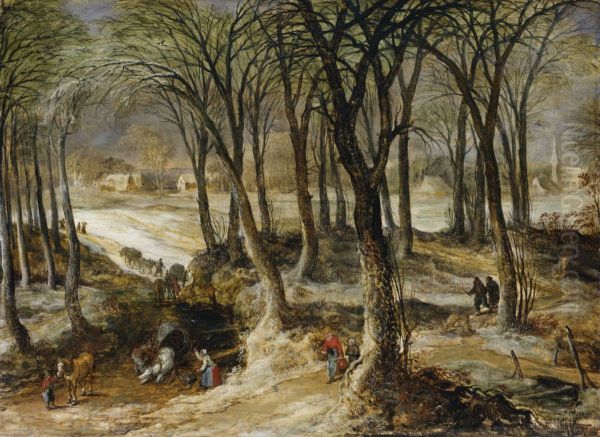 Winterlandschaft Oil Painting by Jan Brueghel the Younger