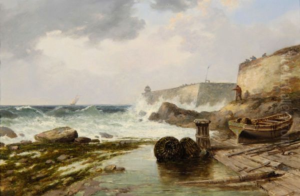 Onshore breeze Oil Painting by James Clarke Hook