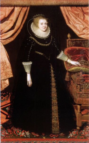 Portrait of Elizabeth Vernon, Countess of Southampton (1572-1655) Oil Painting by Marcus Gheeraerts the Younger