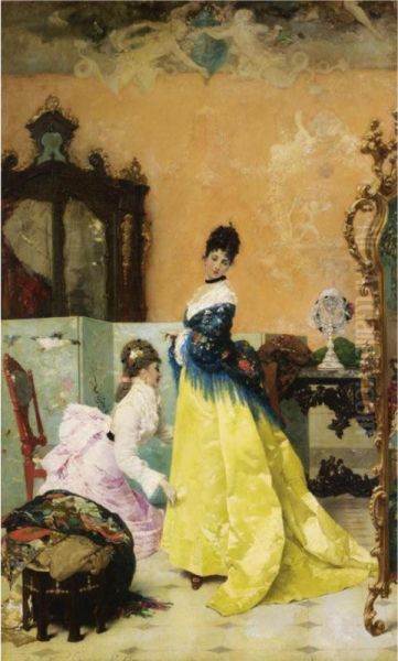 The Yellow Dress Oil Painting by Vincenzo Capobianchi