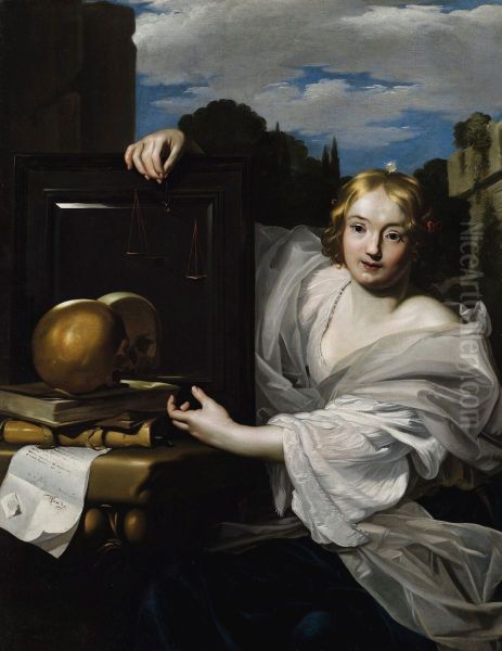 Allegory of wisdom Oil Painting by Nicolas Regnier