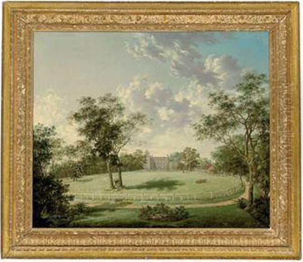 A View Of Morris Marsault's Residence, Richmond Green Oil Painting by William Capon