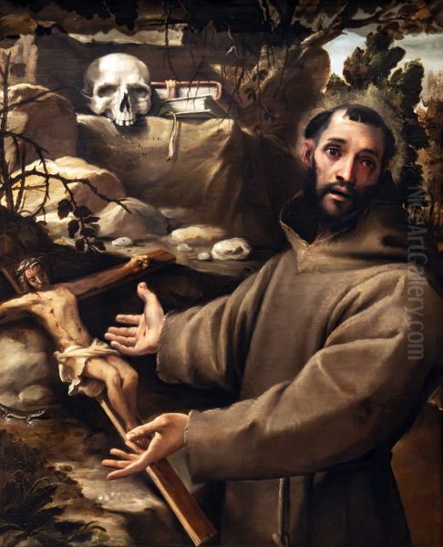 Saint Francis Oil Painting by Annibale Carracci