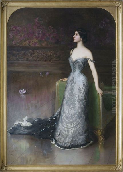 Portrait of Lina Cavalieri Oil Painting by Vittorio Matteo Corcos