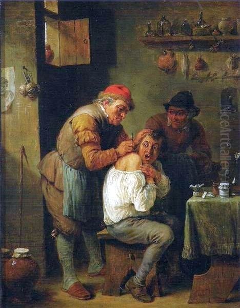 Operation. Oil Painting by David Teniers the Younger