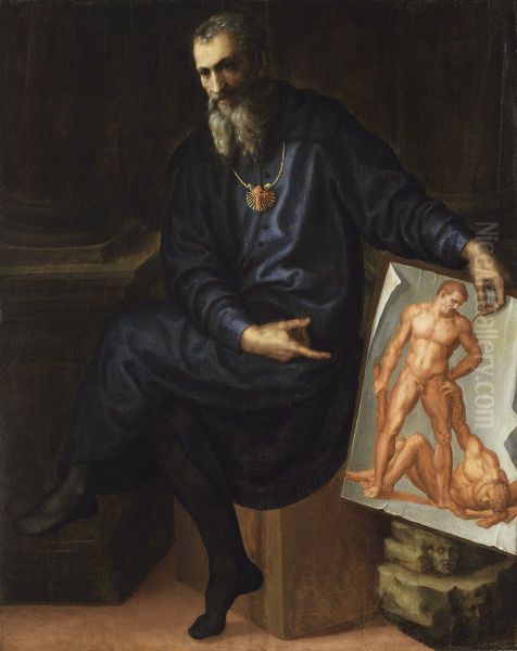 Self-Portrait Oil Painting by Baccio Bandinelli