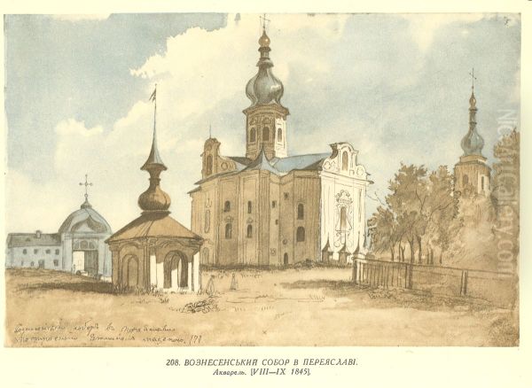 Ascension Cathedral in Pereslavl Oil Painting by Taras Shevchenko