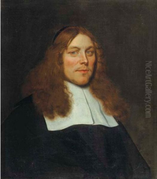 Portrait of a vicar, aged 34 Oil Painting by Ludolf de Jongh