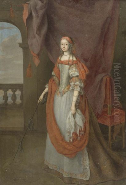 Portrait of Empress Margaret Theresa of Spain in allegorical costume. Oil Painting by Jan Thomas van Ieperen