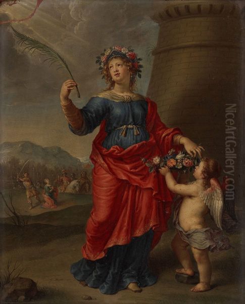 Saint Barbara Oil Painting by Pieter van Lint