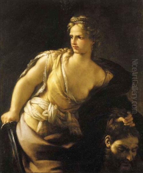 Judith with the head of Holofernes Oil Painting by Nicola Vaccaro