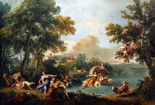 Rape of Europa Oil Painting by Francesco Zuccarelli