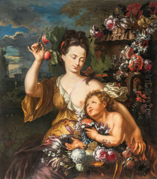 Pomona and Cupid Oil Painting by Gaspar Peeter Verbruggen the Younger