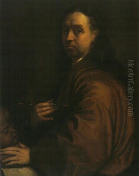 Self-portrait Oil Painting by Augustinus Terwesten