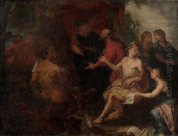 The judgement of Midas Oil Painting by Willem Ignatius Kerricx