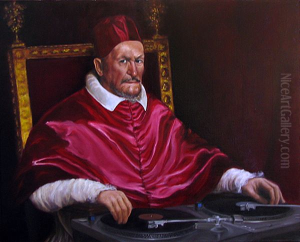 Dj Papez Oil Painting by Michal Ozibko