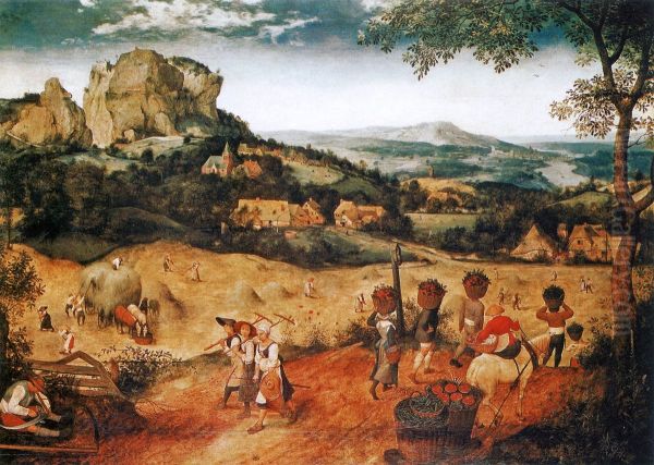 Aus dem Zyklus derJahreszeitenbilder:,Die Heuernte'(Fruhsommer) Oil Painting by Pieter Brueghel the Elder