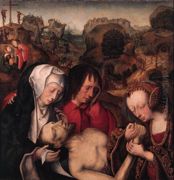 Lamentation Oil Painting by Master of the Virgo inter Virgines