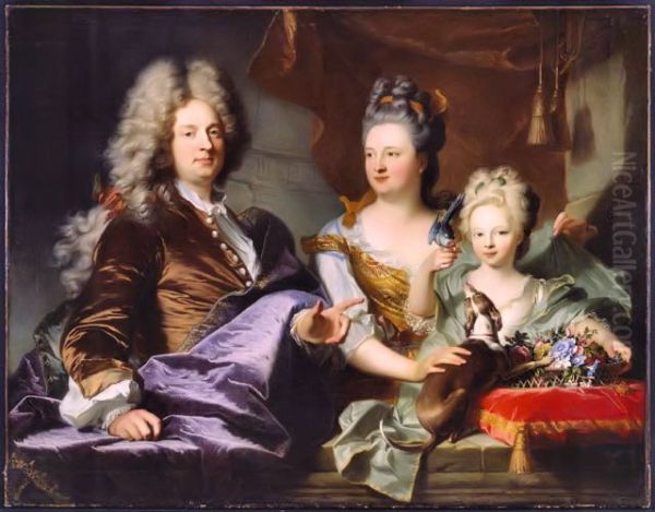 Portrait de la famille Le Juge Oil Painting by Hyacinthe Rigaud