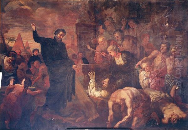 Saint Francis Xavier raises someone from the dead Oil Painting by Peter Ykens