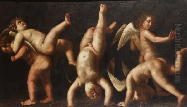 Gioco Di Putti Oil Painting by Giovanni Domenico Cappellino