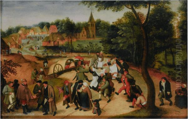 The Return from the Kermesse Oil Painting by Pieter Brueghel the Youngerand workshop