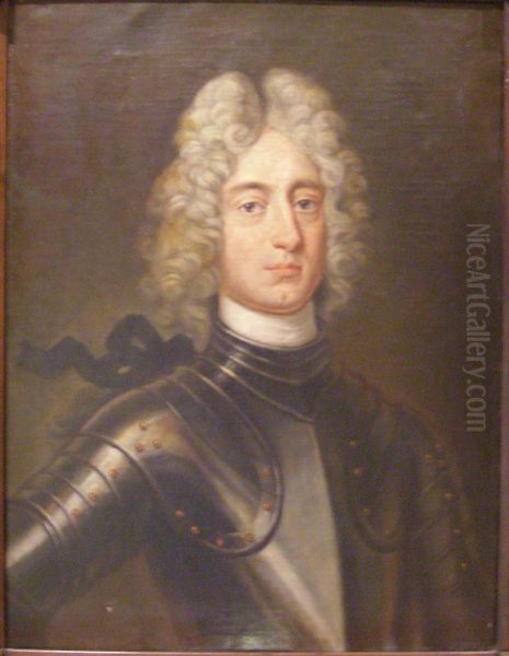 Portrait of Christian Reinhold von Derschau (1670-1742) Oil Painting by Unidentified painter