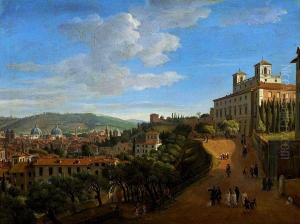 View of Rome from Villa Medici. Oil Painting by Gaspar van Wittel