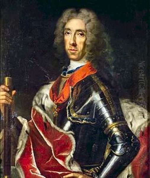 Portrait ofEugene of Savoy(1663-1736)  as an Older Man Oil Painting by Jan Kupecky