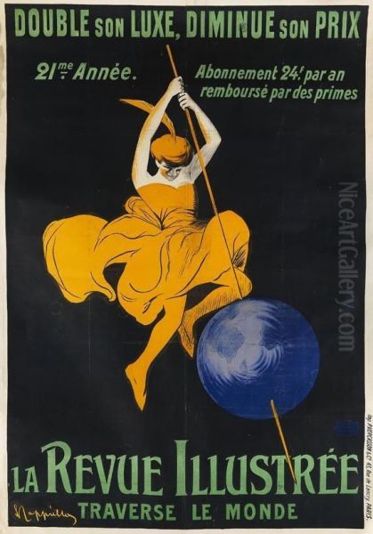 Plakat: La Revue Illustree - Travers Le Monde Oil Painting by Leonetto Cappiello