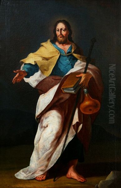 Christ as a pilgrim. Oil Painting by Szymon Czechowicz