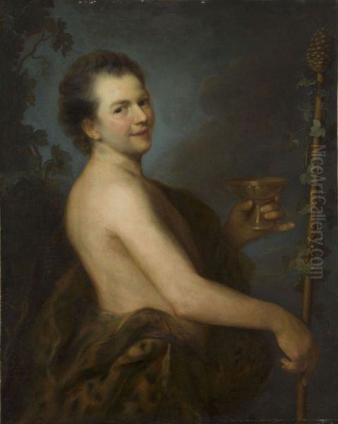 Self-portrait as Bacchus Oil Painting by Alexis Grimou