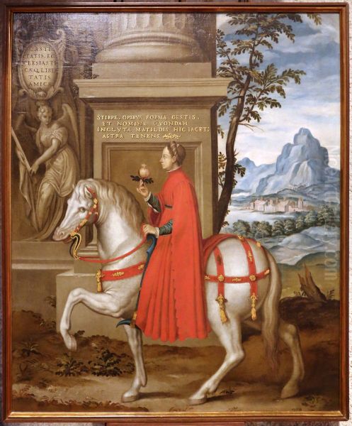 Matilde di Canossa a cavallo Oil Painting by Paolo Farinati