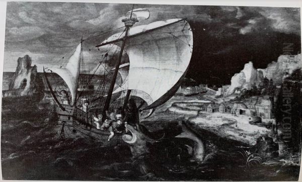 Jonah and the Whale Oil Painting by Herri met de Bles