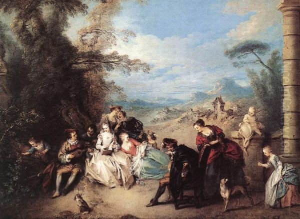 Concert Champetre Oil Painting by Jean-Baptiste Pater