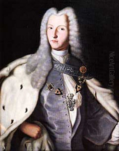 Portrait ofPeter II of Russia(1715-1730) Oil Painting by Unidentified painter