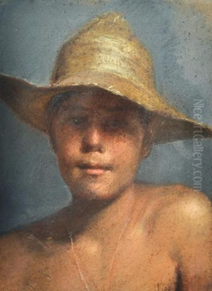 Volto Di Fanciullo Oil Painting by Vincenzo Caprile