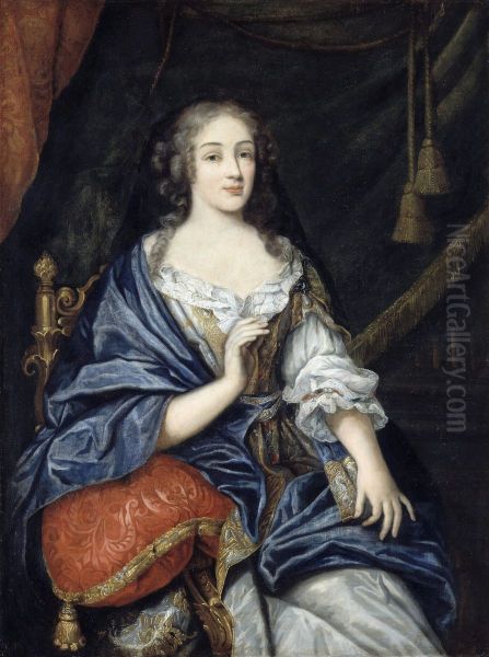 Louise de la Valliere, mistress of Louis XIV Oil Painting by Jean Nocret