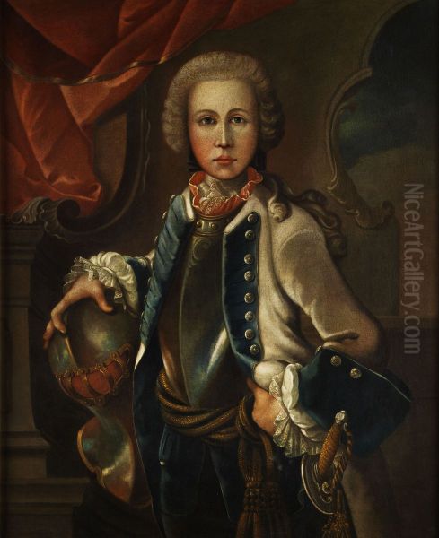 Portrait of a young nobleman Oil Painting by Unidentified location