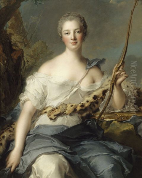 Jeanne-Antoinette Poisson, marquise de Pompadour Oil Painting by Jean-Marc Nattier