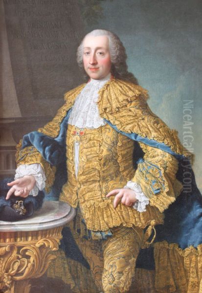 Portrait of Wenzel Anton, Prince of Kaunitz-Rietberg (1711-1794) Oil Painting by Martin Van Meytens