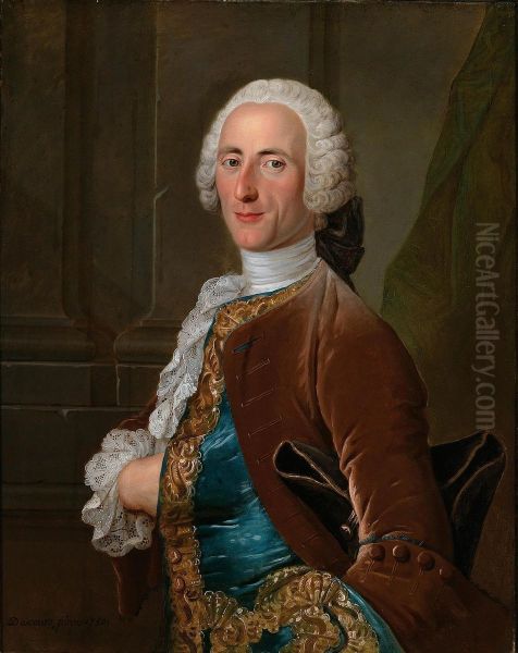 Portrait of Michel Gabriel de Chanu du Beaubenard Oil Painting by Michel Hubert-Descours