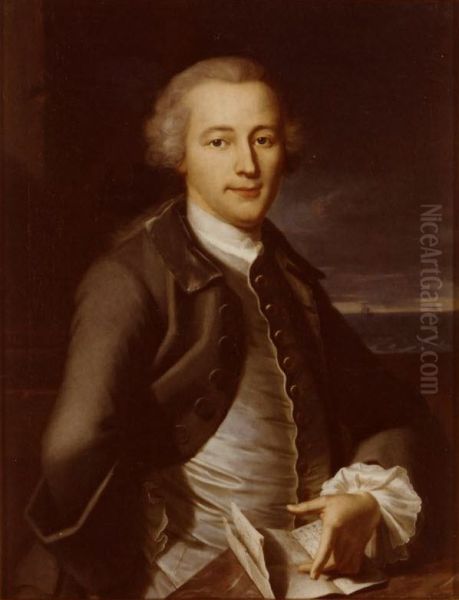 Bildnis Gottlieb Fischer Oil Painting by Jakob Emanuel Handmann