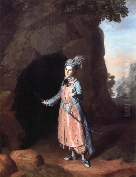 Nancy Hallam as Fidele in Shakespeare's Cymbeline. Oil Painting by Charles Willson Peale