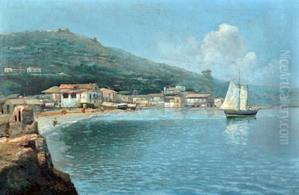 Marina Oil Painting by Francesco Capuano