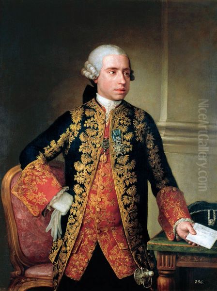 Vicente Joaquin Osorio de Moscoso y Guzman Oil Painting by Anton Raphael Mengs