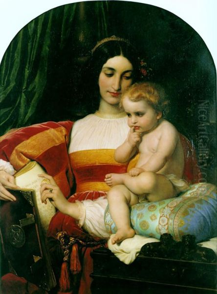 L'Enfance de Pic de la Mirandole Oil Painting by Paul Delaroche