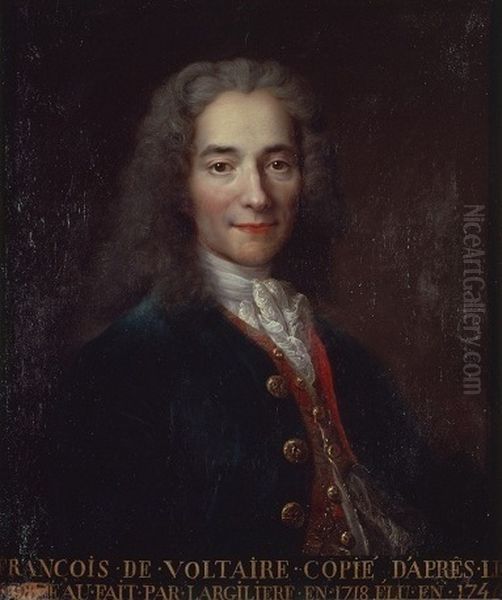 Francois-Marie Arouet, Called Voltaire Oil Painting by Catherine Lusurier