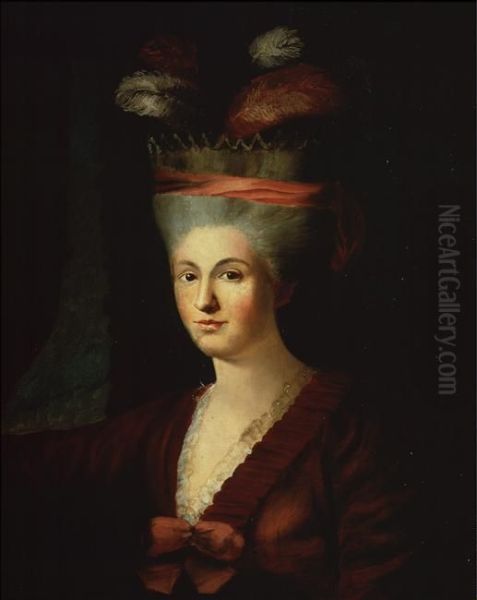 Portrait of Nannerl Mozart (1751-1829) Oil Painting by Unidentified painter