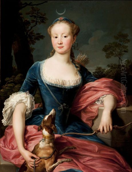 Retrato de Dama como Diana Cacadora Oil Painting by Pompeo Batoni